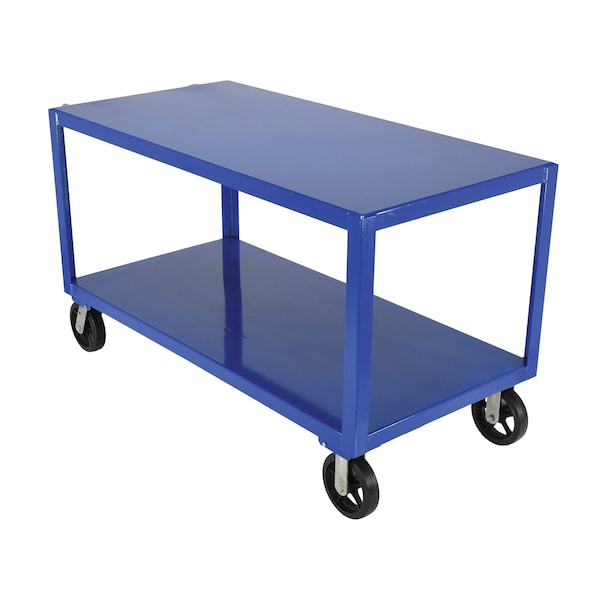 Vestil Ergo Handle Cart, Steel, 2400 lb Load Capacity, 2 Shelves, 60" L, 30" W DH-MR2-3060 - main